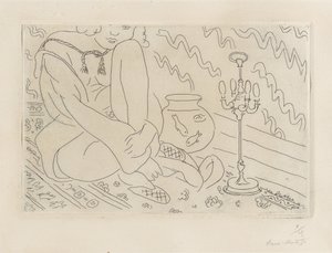 Žena sedící v interiéru od Henri Matisse