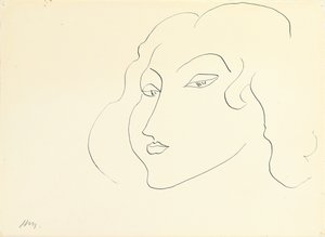 Hlava ženy (pero a tuš na papíře) od Henri Matisse