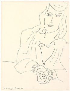 Hlava ženy s náhrdelníkem od Henri Matisse
