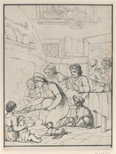 Cottagers, with Fireside, 1799.