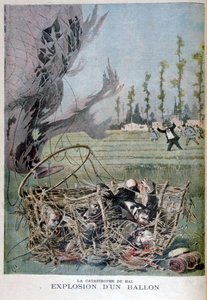 Výbuch balónu v Hal, Belgie, 1895. od Henri Meyer