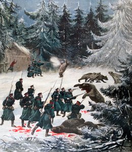 Medvědí útok, Rusko, 1892 od Henri Meyer