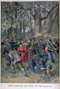 Boj mezi četníky a civilisty v Bois de Boulogne, Paříž, 1895