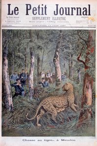 Lov na uprchlého leoparda, Meudon, Paříž, 1897 od Henri Meyer