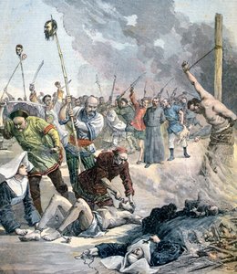 Masakry v Číně, 1891 od Henri Meyer
