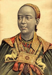 Portrét císařovny Habeše a Etiopie Taitou (Taytu Betul). od Henri Meyer