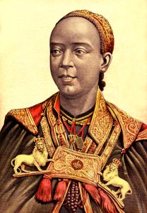 Taytou Bethel, císařovna choť Menelika II z Etiopie od Henri Meyer