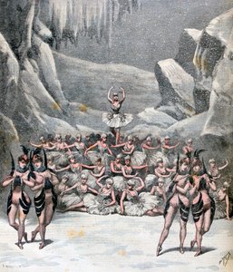 Sněhový balet, z cesty na Měsíc od Jacquese Offenbacha, 1892 od Henri Meyer