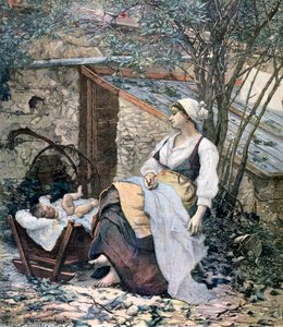 Mladá matka, 1891 od Henri Meyer