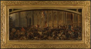Lamartine odtahuje červenou vlajku v Hôtel de Ville, 25. února.