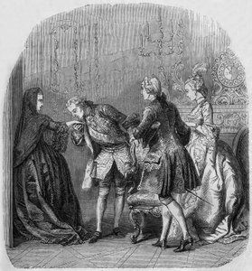 Princezna z Lamballe, král Ludvík XV, Ludvík de Richelieu, hraběnka Jeanne du Barry.