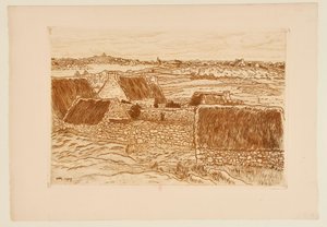 [Vesnička na ostrově Bréhat] od Henri Rivière