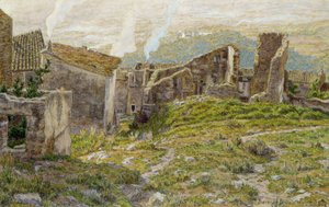 Starý hrad Bormes Les Mimosas od Henri Rivière