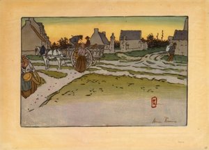 Hodina chleba ve Ville-Hue (Saint-Briac) od Henri Rivière