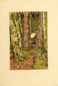 Prádelna v lese v Loguivy od Henri Rivière