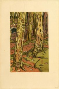 Prádelna v lese v Loguivy od Henri Rivière