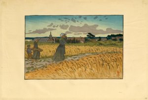 Vesnice Perros-Guirec od Henri Rivière