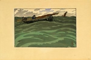 Rybáři na moři (Loguivy) od Henri Rivière