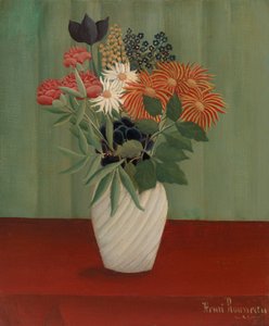 Kytice s čínskými astry a Tokiem od Henri Rousseau