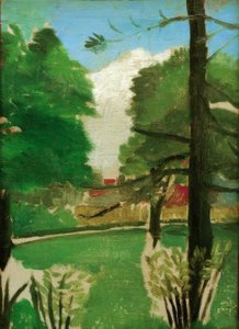 Skica, pohled na Parc Montsouris od Henri Rousseau