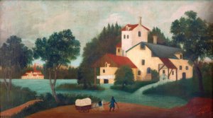 Kočár před mlýnem od Henri Rousseau