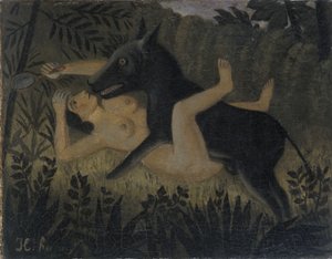 Kráska a zvíře od Henri Rousseau