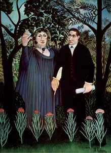 Básník a jeho múza. Portrét Guillauma Apollinaira a Marie Laurencinové, 1909 od Henri Rousseau