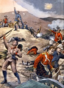 Britští vojáci poražení búrskými bojovníky během búrské války od Henri Rudaux