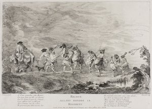 Recruits Going to Join the Regiment, 1717?-26 od Henri Simon Thomassin