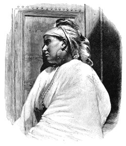 Arabská žena z Tangeru, Maroko, 1895.