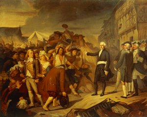 Starosta Kervegan z Nantes Zastavení nepokojů rolníků na mýtné bariéře v roce 1790