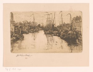 městský kanál od Henri Wouters (signed by artist)