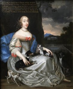 Francouzština:  Louise Marie-Christine, princesse de Savoie () Portrét Anny Marie Luisy Orleánské s posmrtným nápisem, který ji identifikuje jako Luisu Kristinu Savojskou. od Henri and Charles Beaubrun