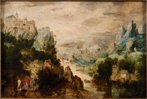 Krajina s cestou do Emauz, kolem roku 1540. od Henri de Herri met de Bles