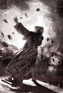 Munkki Berthold Schwartz, Jules Vernen "Maasta kuuhun". od Henri de Montaut