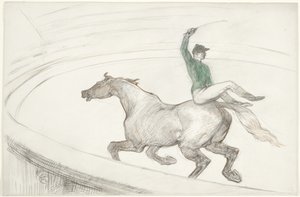 V cirkuse: Žokej (Au cirque: Žokej) od Henri de Toulouse Lautrec