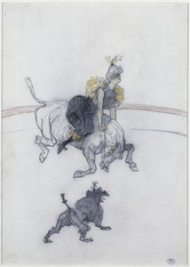 At the Circus: The Salute (Au Circque: Le Salut) 1899 (tužka, křída a barevná pastelka na papíře) od Henri de Toulouse Lautrec