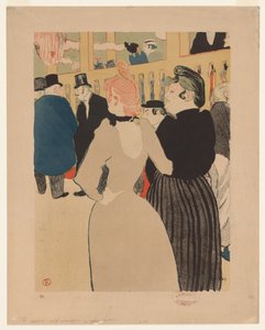 V Moulin Rouge: La Goulue a její sestra od Henri de Toulouse-Lautrec