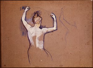 Ballet de Papa Chrysantheme (studie pro jednoho z uváděných tanečníků) od Henri de Toulouse Lautrec