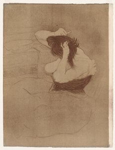 Elles: Žena si česá vlasy od Henri de Toulouse-Lautrec