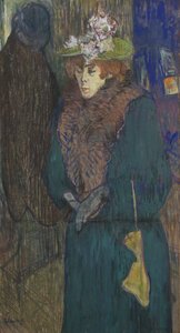 Jane Avril ve vchodu do Moulin Rouge, kolem roku 1892 (pastel a kvaš na palubě) od Henri de Toulouse Lautrec