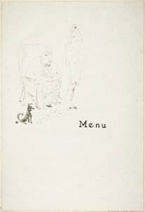 Nahá dívenka: Jídelní lístek od Henri de Toulouse-Lautrec