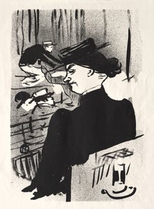 Kavárenský koncert: Divák od Henri de Toulouse-Lautrec