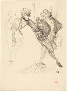 Rejane a Galipaux ve hře „Madame Sans-Gêne“ (Réjane a Galipaux ve hře „Madame Sans-Gêne“) od Henri de Toulouse-Lautrec