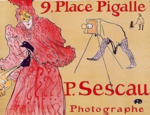 9. Place Pigalle - P. Sescau, fotograf od Henri de Toulouse Lautrec