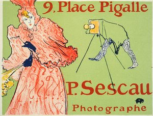 9, Place Pigalle, Plakát fotografa P. Sescau, 1894.
