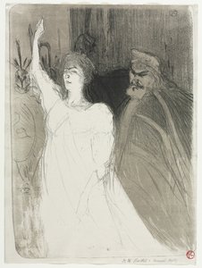Knížecí idyla, Clara Ward, 1894. od Henri de Toulouse Lautrec