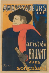 Velvyslanci: Aristide Bruant od Henri de Toulouse Lautrec