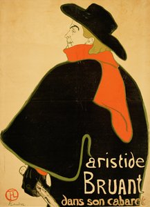 Aristide Bruant in seinem Kabarett, 1893 von Henri de Toulouse Lautrec