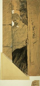 An der Tür von Henri de Toulouse-Lautrec